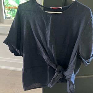 Elegant Navy Blue Women's Top and pants